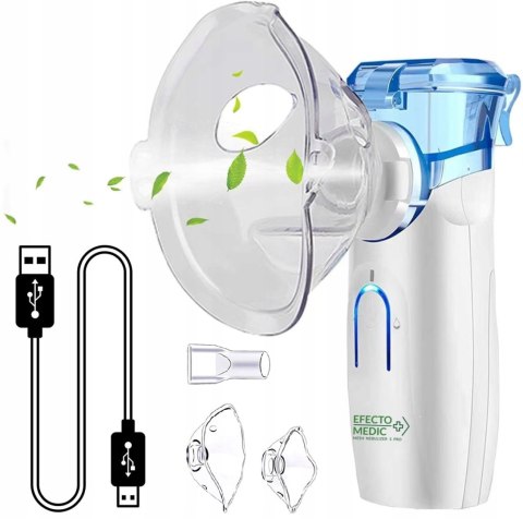 Nebulizator Siateczkowy Efecto Medic S Pro - Cichy, Przenośny, Certyfikowany