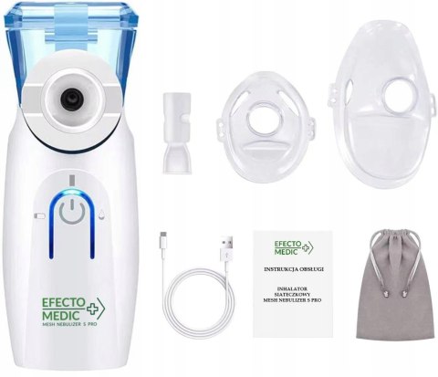 Nebulizator Siateczkowy Efecto Medic S Pro - Cichy, Przenośny, Certyfikowany