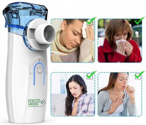 Nebulizator Siateczkowy Efecto Medic S Pro - Cichy, Przenośny, Certyfikowany