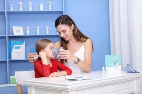 Przenośny Inhalator Nebulizator Membranowy Cichy 4H Pracy Auto Wyłączanie