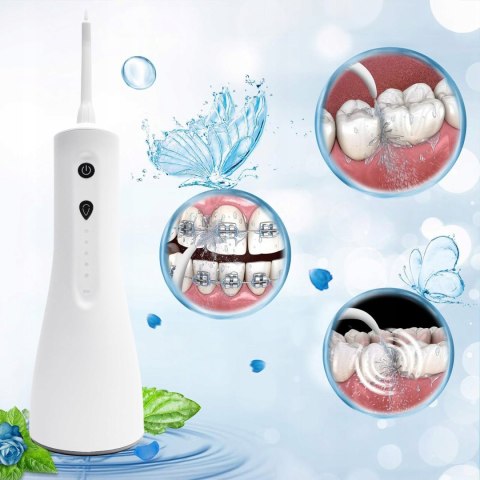 Bezprzewodowy Irygator Do Zębów 300Ml, 5 Trybów, 1800Mah, Masażem Dziąseł