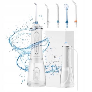 Irygator Bezprzewodowy 4 Dysze 5 Poziomów Ipx7 300Ml 30W Do Zdrowych Zębów