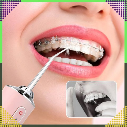 Irygator Bezprzewodowy Do Zębów Dentystyczny Mocny 4 Dysze 3 Tryby 220 Ml
