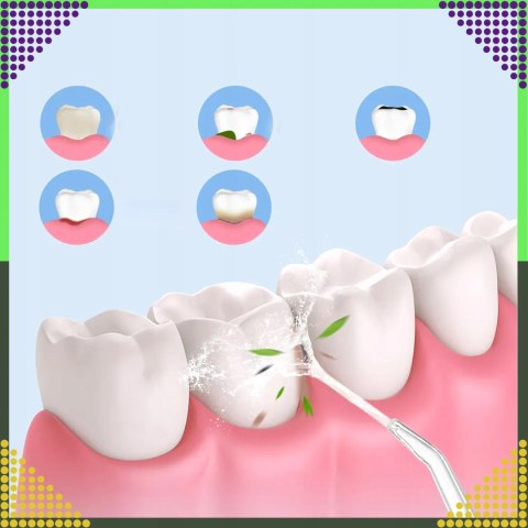 Irygator Bezprzewodowy Do Zębów Dentystyczny Mocny 4 Dysze 3 Tryby 220 Ml