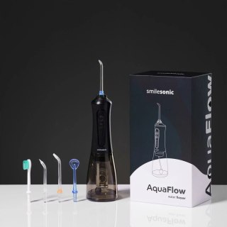 Irygator Bezprzewodowy Smilesonic Aquaflow Black, 5 Końcówek Na Podróż