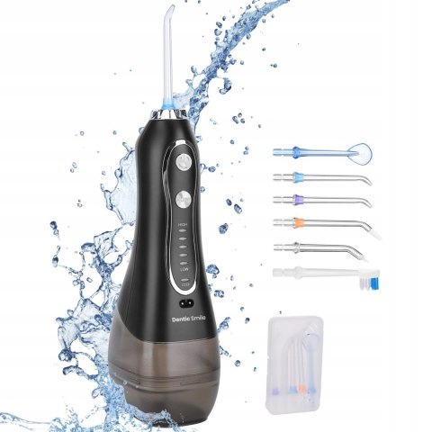 Irygator Dentic Smile Pro 5 Trybów, 8 Dysz, 300Ml, Etui I Pudło Końcówki