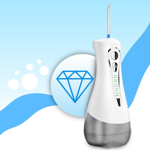 Irygator Dentystyczny Bezprzewodowy 4 Tryby 7 Końcówek Ipx7 300Ml Z Etui