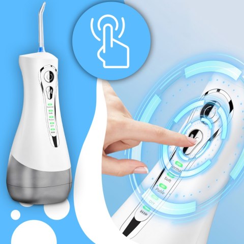 Irygator Dentystyczny Bezprzewodowy 4 Tryby 7 Końcówek Ipx7 300Ml Z Etui
