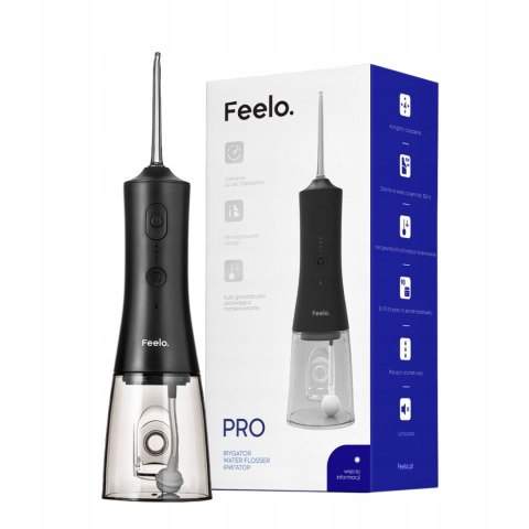 Irygator Dentystyczny Feelo Pro 3 Tryby Do Zdrowych Dziąseł Przenośny 300Ml