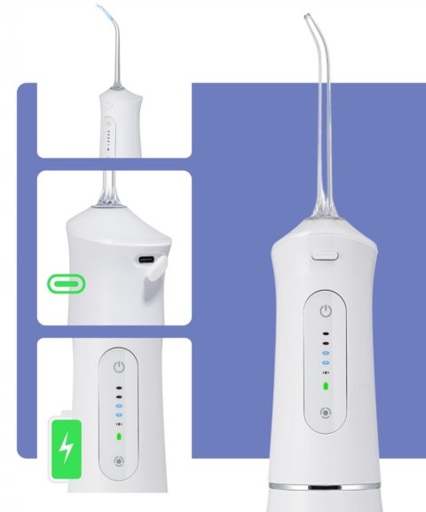 Irygator Dentystyczny Floss Bestie 400Ml 9,66 Bar 5 Trybów 8 Dysz 40 Dni