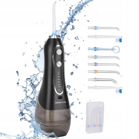 Irygator Do Zębów Bezprzewodowy 5 Trybów, 8 Dysz, 300Ml, Obr. Głowica 360