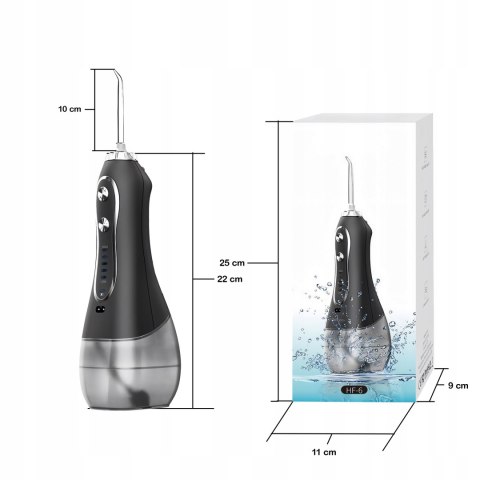 Irygator Do Zębów Bezprzewodowy 5 Trybów 8 Końcówek 300Ml Dentystyczny Etui