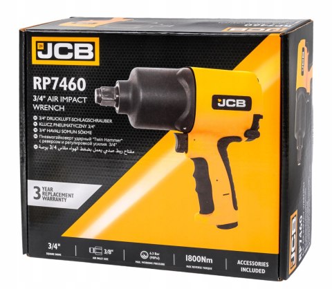 Klucz Udarowy Jcb Rp7460 3/4 1800Nm Twin Hammer Do Kół - Profesjonalny