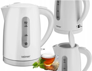 Czajnik Bezprzewodowy Zelmer 2200W 1,7L - Obrotowa Podstawa, Płaska Grzałka
