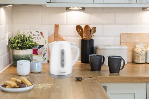 Czajnik Bezprzewodowy Zelmer 2200W 1,7L - Obrotowa Podstawa, Płaska Grzałka