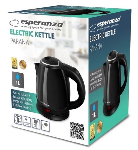 Czajnik Elektryczny Esperanza Parana 1L Bezprzewodowy Stal Nierdzewna 1350W