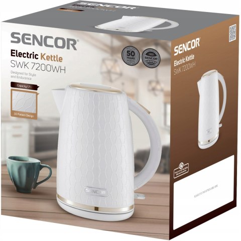 Czajnik Elektryczny Sencor Swk7200wh 2200W 1,7L Z Filtrem I 360° Podstawą
