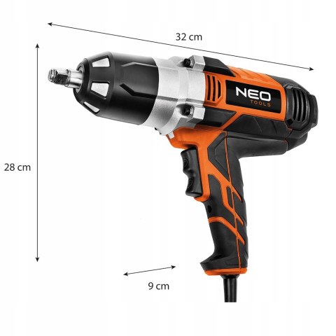 Klucz Udarowy 950 Nm 1020W 2 Biegi 1/2 + 4 Nasadki Do Profesjonalnych