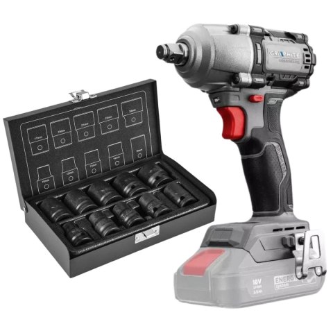 Klucz Udarowy Bezszczotkowy 450Nm Energy+ Z Nasadkami 1/2 10-24 Mm 10 Szt