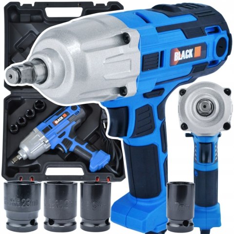 Klucz Udarowy Elektryczny Black 450W 400Nm 1/2 Z Nasadki 17/19/21/23Mm