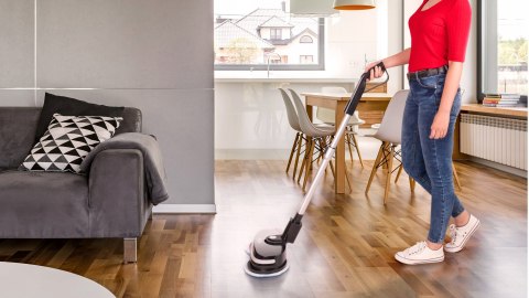 Mop Elektryczny Teesa Power Clean, 2 Obrotowe, Led, 300Ml, Regulowane Ramie