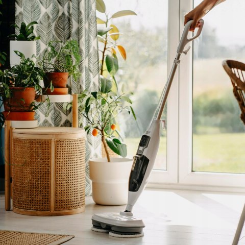 Mop Parowy Obrotowy 1300W 3 Moce, 550 Ml, 5M Kabel, 15 Sekund Nagrzewanie