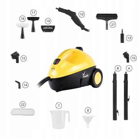 Myjka Parowa Eldom Cm2000 1500W Zestaw Xxl Bez Chemii - Wielofunkcyjna