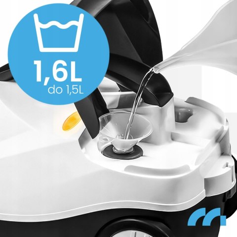Parownica Parowa Maltec Z Mopem: 2000W, 4 Bar, 1,6L, Długi Przewód 6M, Akcesoria