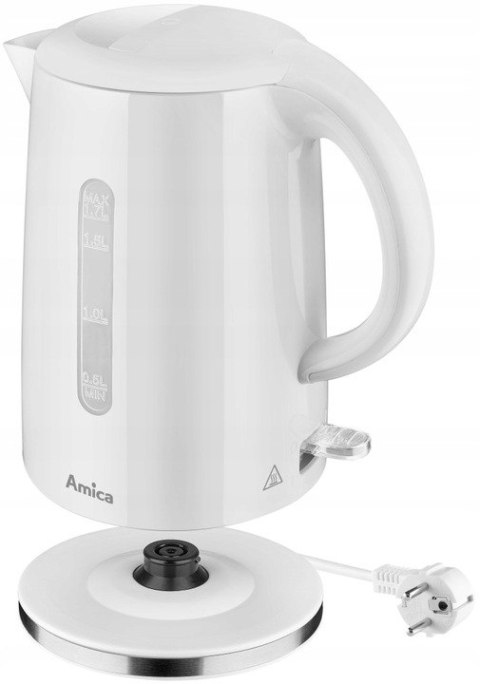 Czajnik Amica Kf1001 2200W 1,7L Bezprzewodowy, Antywapienny, 360° Podstawą