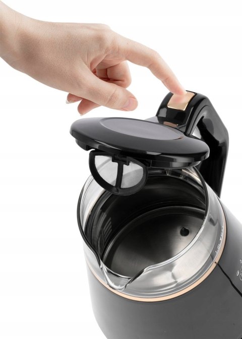 Czajnik Elektryczny Lund 1L 1100W Z Regulacją 40-100°C, Led, Cool Touch
