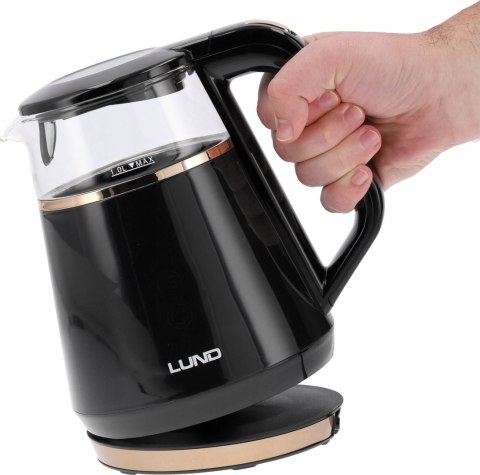 Czajnik Elektryczny Lund 1L 1100W Z Regulacją 40-100°C, Led, Cool Touch