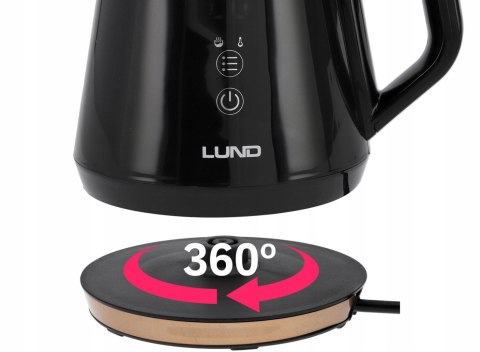 Czajnik Elektryczny Lund 1L 1100W Z Regulacją 40-100°C, Led, Cool Touch