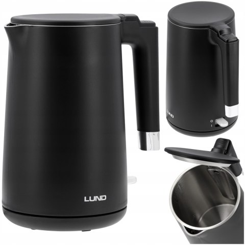 Czajnik Elektryczny Lund 2200W 1,5L Czarny Cool Touch Podwójne Ścianki