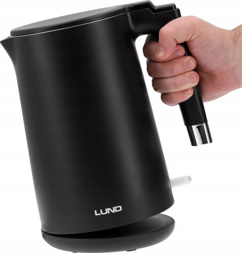 Czajnik Elektryczny Lund 2200W 1,5L Czarny Cool Touch Podwójne Ścianki