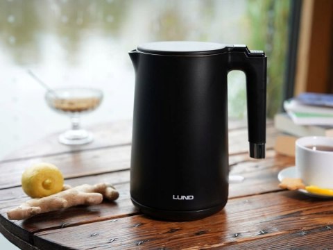 Czajnik Elektryczny Lund 2200W 1,5L Czarny Cool Touch Podwójne Ścianki