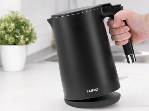 Czajnik Elektryczny Lund 2200W 1,5L Czarny Cool Touch Podwójne Ścianki