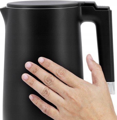 Czajnik Elektryczny Lund 2200W 1,5L Czarny Cool Touch Podwójne Ścianki