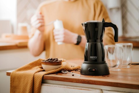 Kawiarka Elektryczna 300 Ml 6 Filiżanek Espresso 480W Obrotowa Podstawa