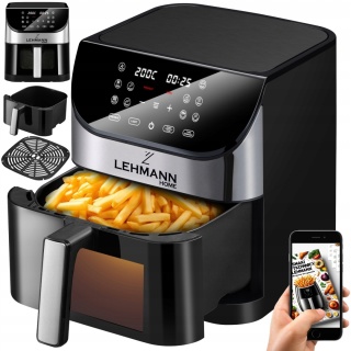 Beztłuszczowa Frytkownica AIR FRYER Lehmann Sante 6L 1500W 12 Programów