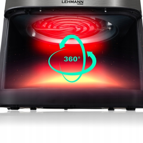 Beztłuszczowa Frytkownica AIR FRYER Lehmann Sante 6L 1500W 12 Programów