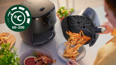 Frytkownica Phillips Ovi Hd9100/80 Smażenie Pieczenie Technologia Rapid Air