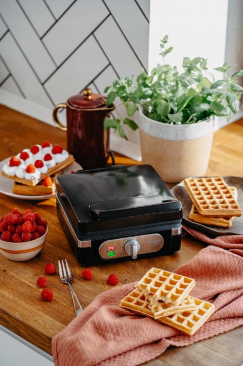 Gofrownica 2000W Xxl 2 Chrupiące Puszyste Gofry Xxl Duża Solidnie Wykonana