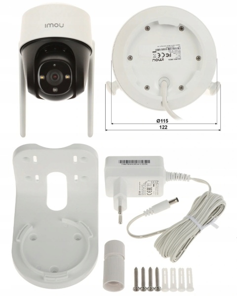 Kamera IMOU IPC-S42FP 4MP, WiFi, kolorowy tryb nocny, IP66, syrena 110dB