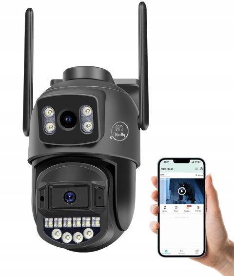 Kamera IP WiFi Pro Guard 2x5MP ZOOM FHD, Detekcja Ruchu, Zewnętrzna