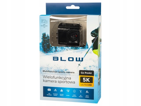 Kamera Sportowa Blow Pro4U 5K, Wodoodporna, 20MP, Wi-Fi, Akcesoria