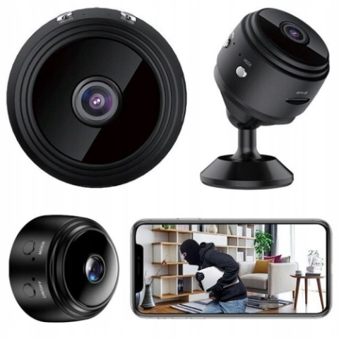 Mini Kamera Szpiegowska WiFi Full HD z Detekcją Ruchu i Magnesem
