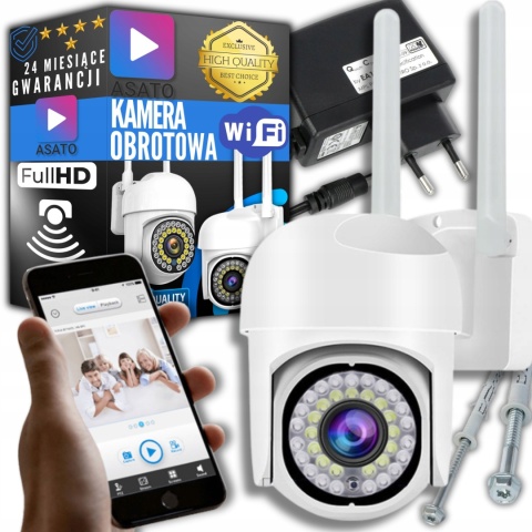 Nowoczesna Kamera Zewnętrzna WiFi 1080P z Zoomem 4x i Śledzeniem Ruchu