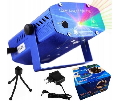 Projektor Laserowy Disco 3D z Dźwiękiem - Stroboskop Imprezowy