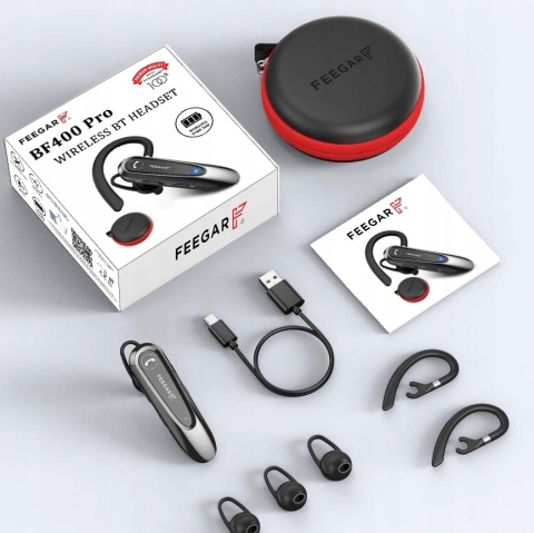 Słuchawka Bluetooth Feegar BF400 Pro HD - 30h Rozmowy, CVC 8.0