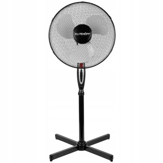Wentylator Podłogowy 40W z Oscylacją i Regulacją - Czarny/Biały